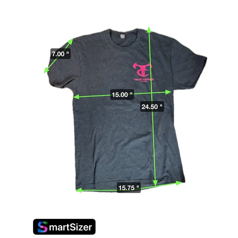 True Timber Mens T-Shirt Large Camo Gray Pink Logo Gorpcore Streetwear_7